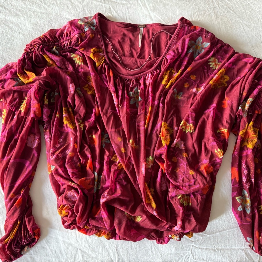 Free People Floral Blouse